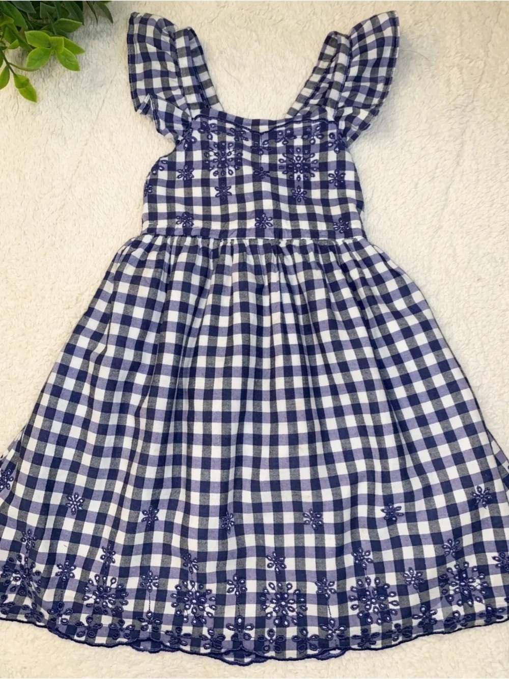 Cat & Jack Blue and White Dress 4/5 Embroidered Eyelet